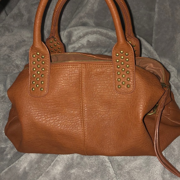 Camel brown faux leather purse - Picture 1 of 2